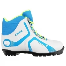 Ботинки лыжные TREK Omni 5 NNN, цвет белый, лого синий, размер 40