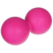 Массажный мяч для фитнеса, йоги и пилатеса сдвоенный, 6 см, розовый